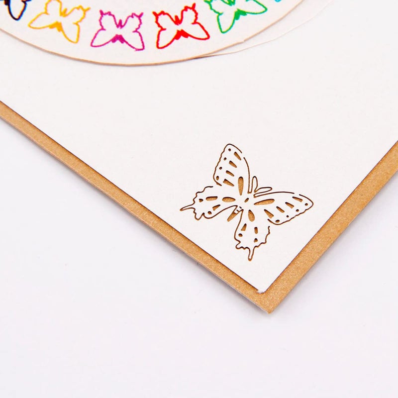 ENJOYPRO 3D Pop Up Cards Greeting Cards Christmas Tree Laser Cut card with Envelope for Xmas and Happy New Year (3D Butterfly, Pack of 1) - Image 5